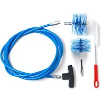 Los mejores  - BARETTO Kit de limpieza para estufa de pellet - Extensión de 3 metros- curva máxima de 90 ° - 2 cepillos de nailon de 80…